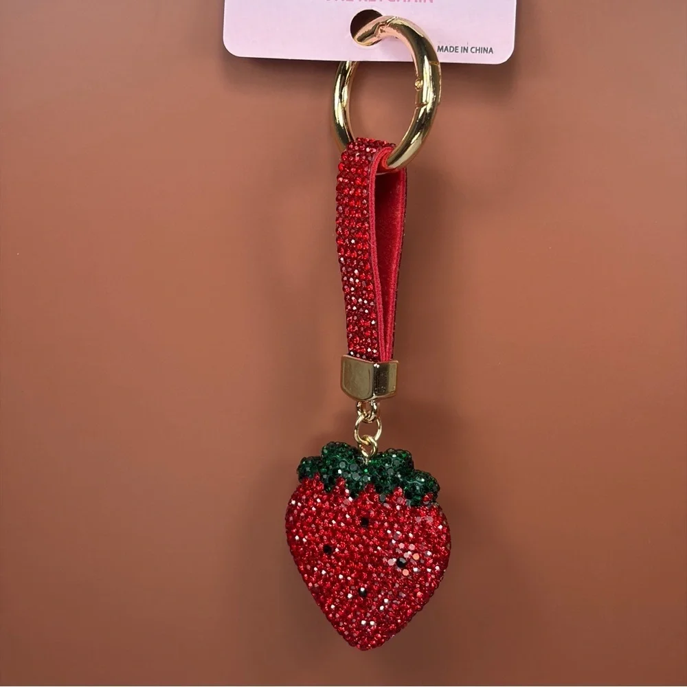 Bling Strawberry Keychain/Bag Charm